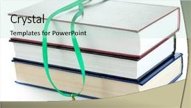  Presentation with medal - Slide set having achievement in education with books background and a  colored foreground