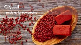  Presentation with seed - PPT theme featuring achiote seasoning from annatto seed popular in mexico for marinate background and a coral colored foreground