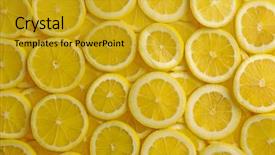  Presentation with lemon - Amazing presentation theme having acid - sliced lemon background backdrop and a gold colored foreground