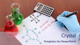  Presentation with automatic hand sanitizer dispenser - Cool new PPT theme with blue abstract concrete wall texture background backdrop and a navy blue colored foreground