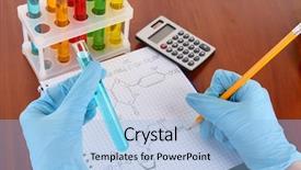  Presentation with writing - Amazing presentation design having acid alkalis - hand scientist writing formulas backdrop and a light blue colored foreground