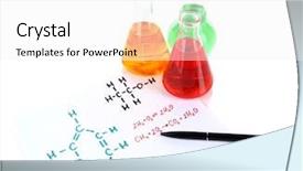  Presentation with acid - Beautiful slide deck featuring acid alkalis - test tubes with colorful liquids backdrop and a  colored foreground