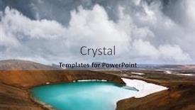  Presentation with acid - Amazing theme having acid-hot-lake backdrop and a light blue colored foreground