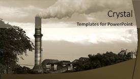  Presentation with acid rain - Audience pleasing presentation theme consisting of acid rain - gas emission causing global warming backdrop and a mint green colored foreground