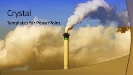  Presentation with destruction - Theme enhanced with acid rain - industrial destruction background and a teal colored foreground