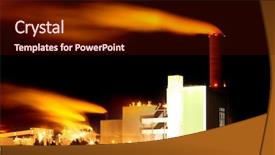  Presentation with acid rain - Cool new presentation theme with acid rain - modern industry backdrop and a wine colored foreground