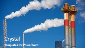  Presentation with acid rain - Amazing slides having acid rain - smokestacks in a paper mill backdrop and a teal colored foreground