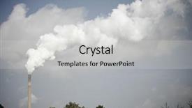  Presentation with acid rain - Slide deck consisting of acid rain - smoking chimney of a thermal background and a light gray colored foreground