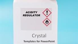  Presentation with chemicals - Presentation theme with acidity-regulator-agricultural-chemicals background and a white colored foreground