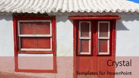  Presentation with santa - Slide set with acient - santa cruz de la palma background and a  colored foreground