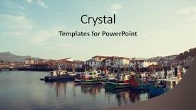  Presentation with jean piaget - Theme featuring acient fishing harbour saint-jean background and a lemonade colored foreground