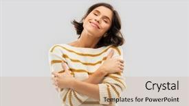  Presentation with people - Amazing presentation theme having acknowledgement - people concept - happy pleased backdrop and a coral colored foreground