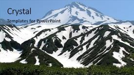  Presentation with house snow mountain - Audience pleasing presentation consisting of acme - mountain in the snow backdrop and a light blue colored foreground