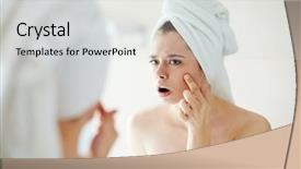  Presentation with acne - Cool new presentation with acne - skin problem backdrop and a light gray colored foreground