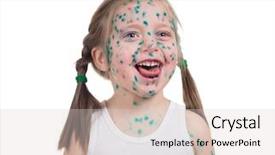  Presentation with acne - PPT theme featuring acne on child chickenpox background and a light gray colored foreground
