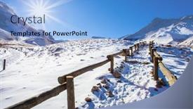  Presentation with park - Colorful presentation design enhanced with aconcagua-provincial-park-is-located backdrop and a light blue colored foreground