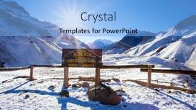 Presentation with park - Audience pleasing slide set consisting of aconcagua-provincial-park-is-located backdrop and a light blue colored foreground