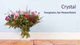  Presentation with floor - Amazing theme having aconitum - mixed bouquet flowers on floor backdrop and a sky blue colored foreground