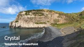  Presentation with beautiful skin and beach - Beautiful theme featuring acor - beautiful beach at sao miguel backdrop and a  colored foreground