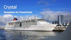  Presentation with egypt water cruise - Amazing slides having acor - cruise ship in the marina backdrop and a  colored foreground