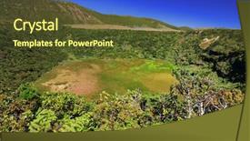  Presentation with flores de mayo - PPT theme enhanced with acor - dry lake on flores island background and a tawny brown colored foreground