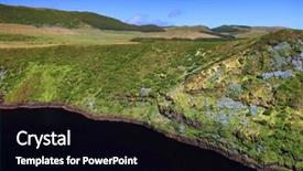  Presentation with flores de mayo - Slide deck featuring acor - lake comprida on flores island background and a  colored foreground