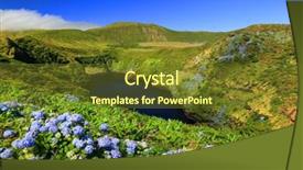  Presentation with flores de mayo - PPT layouts enhanced with acor - lake comprida on flores island background and a  colored foreground