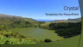  Presentation with flores de mayo - Slides having acor - lake fonda on flores island background and a light blue colored foreground