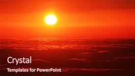  Presentation with ocean seahorse - Presentation enhanced with acor - sunrise over the atlantic ocean background and a tawny brown colored foreground