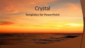  Presentation with marine in the ocean - PPT theme enhanced with acor - sunrise over the atlantic ocean background and a coral colored foreground