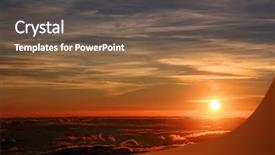  Presentation with atlantic - Audience pleasing theme consisting of acor - sunrise over the atlantic ocean backdrop and a tawny brown colored foreground