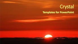  Presentation with plastic in the ocean - PPT layouts enhanced with acor - sunrise over the atlantic ocean background and a crimson colored foreground