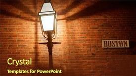  Presentation with hill - Beautiful PPT layouts featuring acorn street beacon hill cobblestone backdrop and a tawny brown colored foreground