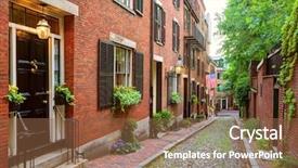  Presentation with hill - PPT layouts enhanced with acorn street beacon hill cobblestone background and a tawny brown colored foreground