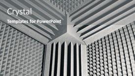  Presentation with acoustic - Slides having foam absorber and bass trap background and a gray colored foreground