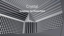  Presentation with acoustic - Slide set consisting of acoustic-foam-absorber-and-bass background and a gray colored foreground