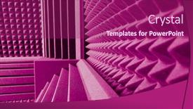  Presentation with foam - PPT theme with acoustic-foam-absorber-and-bass background and a violet colored foreground
