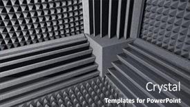  Presentation with acoustic - Presentation consisting of acoustic-foam-absorber-and-bass background and a dark gray colored foreground