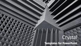  Presentation with acoustic - PPT theme consisting of acoustic-foam-absorber-and-bass background and a dark gray colored foreground