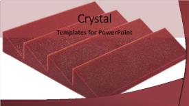  Presentation with acoustic - Slide deck with acoustic foam isolated background and a red colored foreground