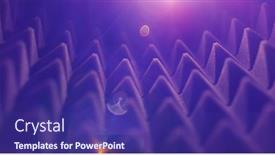  Presentation with abstract light - Audience pleasing PPT theme consisting of acoustic foam pyramid abstract background with glow light backdrop and a violet colored foreground