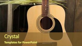  Presentation with acoustic - Cool new presentation with acoustic guitar against box backdrop and a tawny brown colored foreground