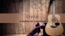  Presentation with acoustic - Theme enhanced with acoustic-guitar-cowboy-hat background and a coral colored foreground