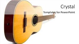  Presentation with acoustic - Amazing PPT theme having acoustic guitar isolated backdrop and a white colored foreground