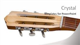  Presentation with acoustic - Beautiful presentation design featuring acoustic guitar backdrop and a white colored foreground