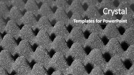  Presentation with foam - Slide deck having acoustic protection - bumpy open-cell foam rubber background and a  colored foreground