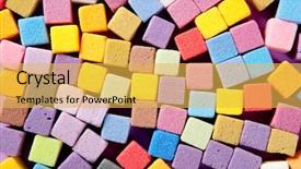  Presentation with acoustic - Amazing PPT theme having acoustic protection - colorful square foam cubes texture backdrop and a  colored foreground