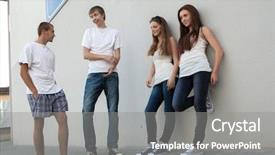  Presentation with teen girls - Amazing presentation theme having acquaintance - teen boys get acquainted backdrop and a gray colored foreground