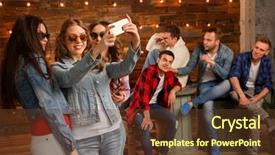  Presentation with debut men - Presentation design enhanced with acquaintance and flirtation a woman background and a tawny brown colored foreground