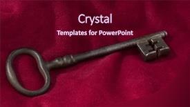  Presentation with red heart key - Presentation design having acquisition - key on red velvet cushions background and a wine colored foreground